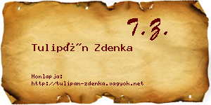 Tulipán Zdenka névjegykártya